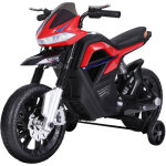 Homcom - moto �lectrique pour enfants 25 w 6 v 3 km / h effets lumineux et sonores roulettes amovibles ...