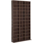 Homcom rangements pour cd et dvd, �tag�re rangement, capacit� max. 1116 cd / 528 dvd, 36 compartiments ...
