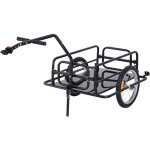Homcom - remorque vélo remorque de transport pour vélo 155l x 71, 5l x 77h cm barre d'attelage universelle ... Homcom - remorque vélo remorque de transport pour vélo 155l x 71, 5l x 77h cm barre d'attelage universelle ...