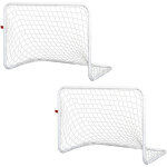 Set de 2 mini cages de football pour enfant - ballon, pompe, piquets inclus - 78l x 46l x 56h cm - mtal ...