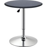 Homcom table de bar table bistro mange - debout chic style contemporain table ronde hauteur r�glable ...