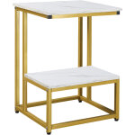 Homcom - table basse moderne salon table d'appoint chambre guéridon bout de canapé design structure acier ... Homcom - table basse moderne salon table d'appoint chambre guéridon bout de canapé design structure acier ...
