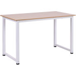 Homcom - table d'ordinateur 120l x 60l x 76h cm multifonction grand plateau cadre robuste en métal blanc ... Homcom - table d'ordinateur 120l x 60l x 76h cm multifonction grand plateau cadre robuste en métal blanc ...
