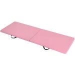 Homcom - tapis de gymnastique - simili cuir - 180x60x5cm - rose
