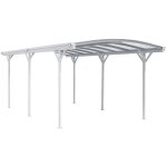 Home deluxe - carport design falo - 505 x 300 cm blanc couleur blanc