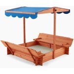 Bac à sable avec voile d'ombrage buddelkiste - 110 x 110 cm - home deluxe Bac à sable avec voile d'ombrage buddelkiste - 110 x 110 cm - home deluxe