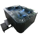 Home deluxe - jacuzzi d'extrieur black marble - avec escalier et couverture thermique quipement avec ...