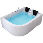 Home deluxe - jacuzzi d'intrieur pour 2 personnes blue ocean xl orientation : gauche, dimension : 180 ...