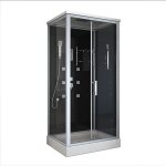 Home deluxe - cabine de douche avec éclairage led wave l - 100 x 80 cm Home deluxe - cabine de douche avec éclairage led wave l - 100 x 80 cm
