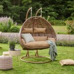 Home deluxe - fauteuil suspendu en poly rotin twin couleur : marron Home deluxe - fauteuil suspendu en poly rotin twin couleur : marron