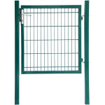 Home deluxe - portail de jardin portarius - couleur : vert, hauteur 140 cm - avec poign�e, serrure et ...