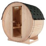 Home deluxe - sauna d'extrieur  tonneau lahti m - 195 x 120 cm pour 2 personnes