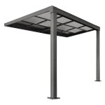 Home deluxe - abri de terrasse solis deluxe couleur : gris, dimension : 290 x 295 x 233 / 272 cm