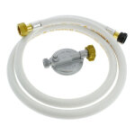 Tuyau gaz butane avec detendeur 1m50 validit 10 ans pour barbecue, cuisiniere, plaque de cuisson . . ...
