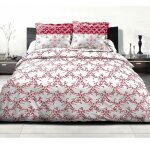 Home linge passion - parure de couette 240x260 cm frise : housse de couette + 2 taies d'oreiller - 100% ...
