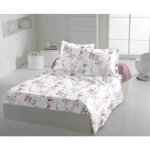 Home linge passion - parure de draps 4 pices coton 57 fils rose 240 x 300 cm - pompadour