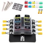 Home store boîte à fusibles à 8 voies (bornes à vis) avec voyant led + 10pcs lames de fusibles (10a2, ... Home store boîte à fusibles à 8 voies (bornes à vis) avec voyant led + 10pcs lames de fusibles (10a2, ...