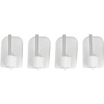 4 supports adhsifs plastique blanc 2. 3x1. 5 cm
