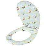Homemaison - abattant olfa wood slim double déclipsable 'les nageuses' blanc 48x36. 5 cm Homemaison - abattant olfa wood slim double déclipsable 'les nageuses' blanc 48x36. 5 cm