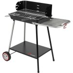 Somagic - barbecue à charbon de bois avec tablette en bois noir 93. 5x54. 5x89 cm Somagic - barbecue à charbon de bois avec tablette en bois noir 93. 5x54. 5x89 cm