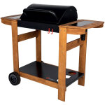 Homemaison - barbecue au charbon avec grille de maintien au chaud noir 121x56x98 cm