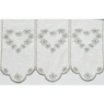 Brise bise aux c?urs brods gris clair 60x120 cm
