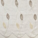 Brise bise en �tamine brod�e taupe 30x45 cm