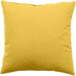 Coussin dhoussable 40 x 40 cm lola 100% coton coloris jaune