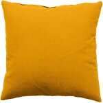 Coussin dhoussable 40 x 40 cm lola 100% coton coloris moutarde