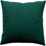 Coussin dhoussable 40 x 40 cm lola 100% coton coloris vert fonce
