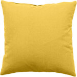 Coussin dhoussable 60 x 60 cm lola 100% coton coloris jaune