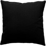 Coussin dhoussable 60 x 60 cm lola 100% coton coloris noir