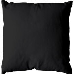 Coussin dhoussable 60 x 60 cm lola 100% coton coloris noir