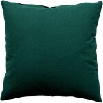 Coussin dhoussable 60 x 60 cm lola 100% coton coloris vert fonce