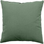 Homemaison - coussin dhoussable 60x60 cm lola 100% coton coloris vert argile