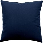 Coussin déhoussable 40x40 cm lola 100% coton coloris bleu marine Coussin déhoussable 40x40 cm lola 100% coton coloris bleu marine
