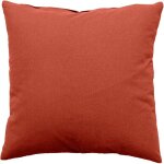Homemaison - coussin dhoussable 60x60 cm lola 100% coton coloris terre cuite