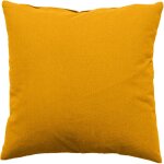 Coussin dhoussable 60 x 60 cm lola 100% coton coloris moutarde