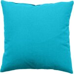 Homemaison - coussin déhoussable 60 x 60 cm lola 100% coton coloris turquoise Homemaison - coussin déhoussable 60 x 60 cm lola 100% coton coloris turquoise