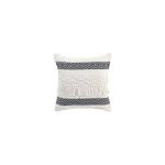 Coussin  franges zya - l 40 cm x l 40 cm - noir - livraison gratuite