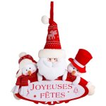 Homemaison - dco de nol pancarte joyeuses ftes avec 3 peluches h 38 cm - feeric christmas