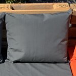 Housse de coussin extrieur gris anthracite 50x60 cm
