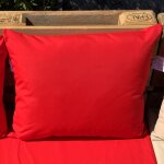 Housse de coussin extrieur rouge 50x60 cm