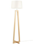 Homemaison - lampadaire design, lampadaire design sacha ls blanc �cru bois en wood, aluminor
