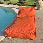 Homemaison - matelas bain de soleil en microbille orange 160x65 cm