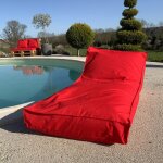 Homemaison - matelas bain de soleil en microbille rouge 160x65 cm