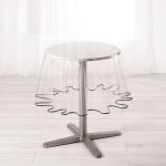 Homemaison - nappe cristal ronde en pvc biais - d 180 cm - anthracite - livraison gratuite