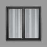 Paire de petits voilages droits en �tamine ray�e blanc 45x120cm