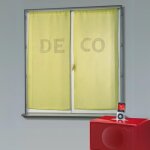 Paire de voilages �tamine avec strass 'deco' vert clair 60x130cm