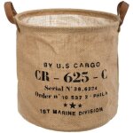 Panier en jute avec anses beige 30x30 cm